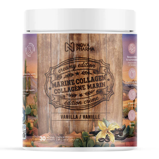Collagène marin - Édition Crème - Vanille - Nova Pharma - 375g (30 portions)